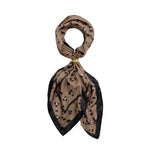 Satin Multiway Scarf | Leopard Print | Mocha & Black
