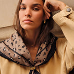 Satin Multiway Scarf | Leopard Print | Mocha & Black