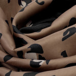 Satin Multiway Scarf | Leopard Print | Mocha & Black
