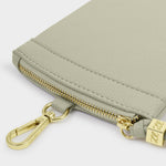 Clip-On Vegan Leather Sunglasses Case | Green Mist