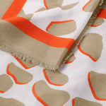 Dalmatian Print Scarf | Ecru & Orange