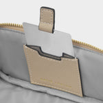Fold-Out Makeup Bag with Mirror | Light Taupe
