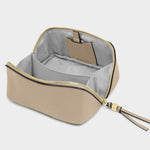 Fold-Out Makeup Bag with Mirror | Light Taupe