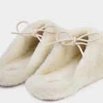 Gift Boxed Borg Ballet Slippers | White