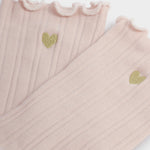 Gift Boxed Frill Heart Socks | Blush Pink