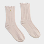 Gift Boxed Frill Heart Socks | Blush Pink