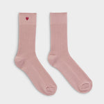 Gift Boxed Knitted Heart Socks | Blush Pink