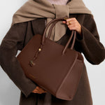 Hadley Shoulder Tote Bag | Dark Chocolate