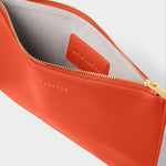 Hallie Wristlet Pouch | Deep Orange
