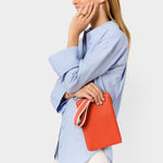 Hallie Wristlet Pouch | Deep Orange