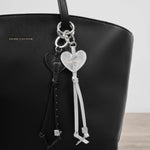 Heart Bag Charm Keyring | Soul Sister | Silver Eel