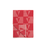Heart Print Blanket Scarf | Pink/Red
