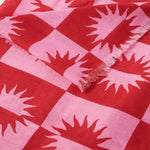 Le Soleil Print Scarf | Red & Pink