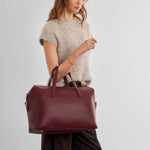 Milan Vegan Leather Cabin Bag | Cherry