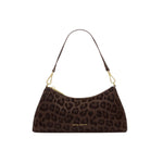 Miley Leopard Print Shoulder Bag | Chocolate | Small
