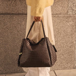 Nova Hand Woven Shoulder Bag | Chocolate | Large