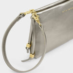 Nova Patent Crackle Clutch Bag | Pewter