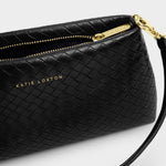 Nova Woven Texture Clutch Bag | Black
