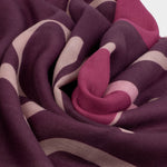 Organic Heart Print Scarf | Maroon