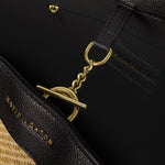Riviera Raffia Tote Bag | Raffia & Black