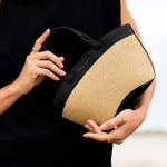 Riviera Raffia Tote Bag | Raffia & Black | Mini