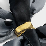 Satin Leopard Print Multiway Scarf | Navy | Small