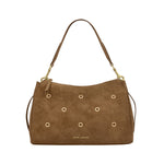 Alize Suedette Shoulder Bag with Eyelets | Caramel