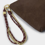 Suedette Cord Shoulder Bag | Bitter Chocolate | Small
