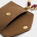 Suedette Purse with Cord | Caramel