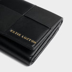 Taya Woven Suedette Purse | Black