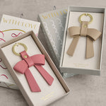 'You Make My Life Bow-Tiful' Gift Boxed Bow Keyring | Raspberry Pink