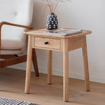 Kingham 1 Drawer Oak Side Table | Natural