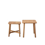Kingham Oak Nesting Side Tables | Natural | Set of 2