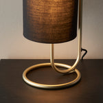 Klip Floating Cylinder Table Lamp | Antique Brass/Black