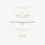 Laboratory Grown Diamond A Little 'Happy 16th Birthday' Bracelet | Silver Plated