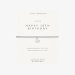 Laboratory Grown Diamond A Little 'Happy 18th Birthday' Bracelet | Silver Plated