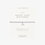 Laboratory Grown Diamond A Little 'Happy 21st Birthday' Bracelet | Silver Plated