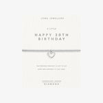 Laboratory Grown Diamond A Little 'Happy 30th Birthday Bracelet | Silver Plated
