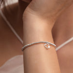 Laboratory Grown Diamond A Little 'Wonderful Mum' Bracelet | Silver Plated