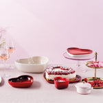 Stoneware Heart Bowl | Cerise | 20cm