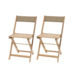 Outdoor Lindos Folding Chairs | Natural | Set of 2