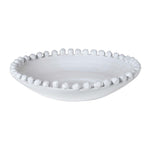 Decorative Bowl with Bobble Detail | White Ceramic | 40cm