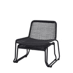 Outdoor Sassano Lounge Chair with Footstool | Black