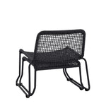 Outdoor Sassano Lounge Chair with Footstool | Black