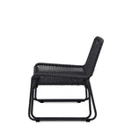Outdoor Sassano Lounge Chair with Footstool | Black