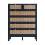 Bordeaux 6 Drawer Chest | Blue/Natural