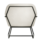 Charles Boucle Armchair | Ivory/Matte Black