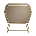 Charles Velvet Armchair | Beige/Brushed Gold