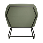 Charles Velvet Armchair | Sage/Matte Black