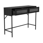 Lincoln Reeded Console Table | Matt Black